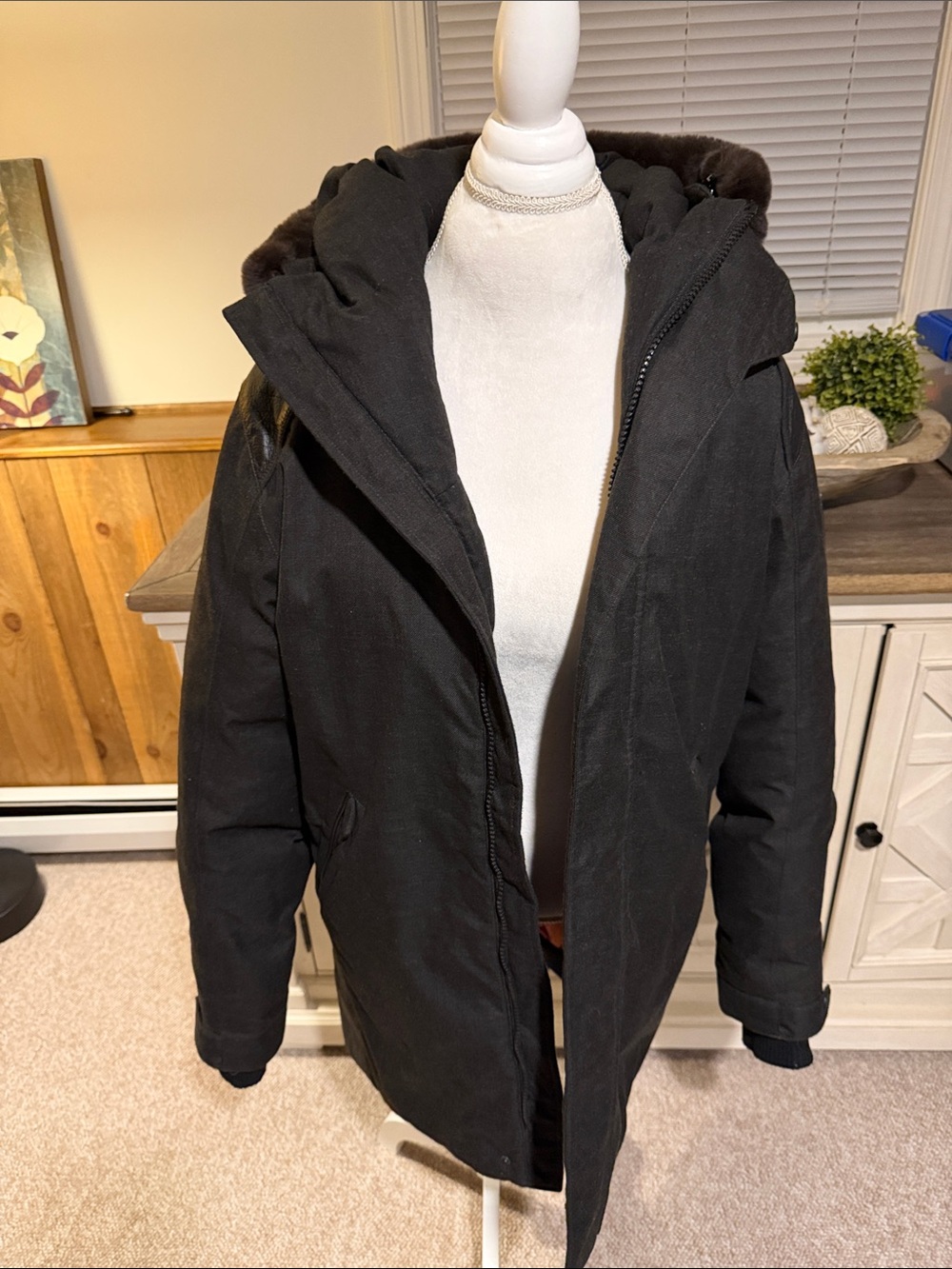 Nobis Men's Black Hooded Puffer Coat - Warm Winter Parka